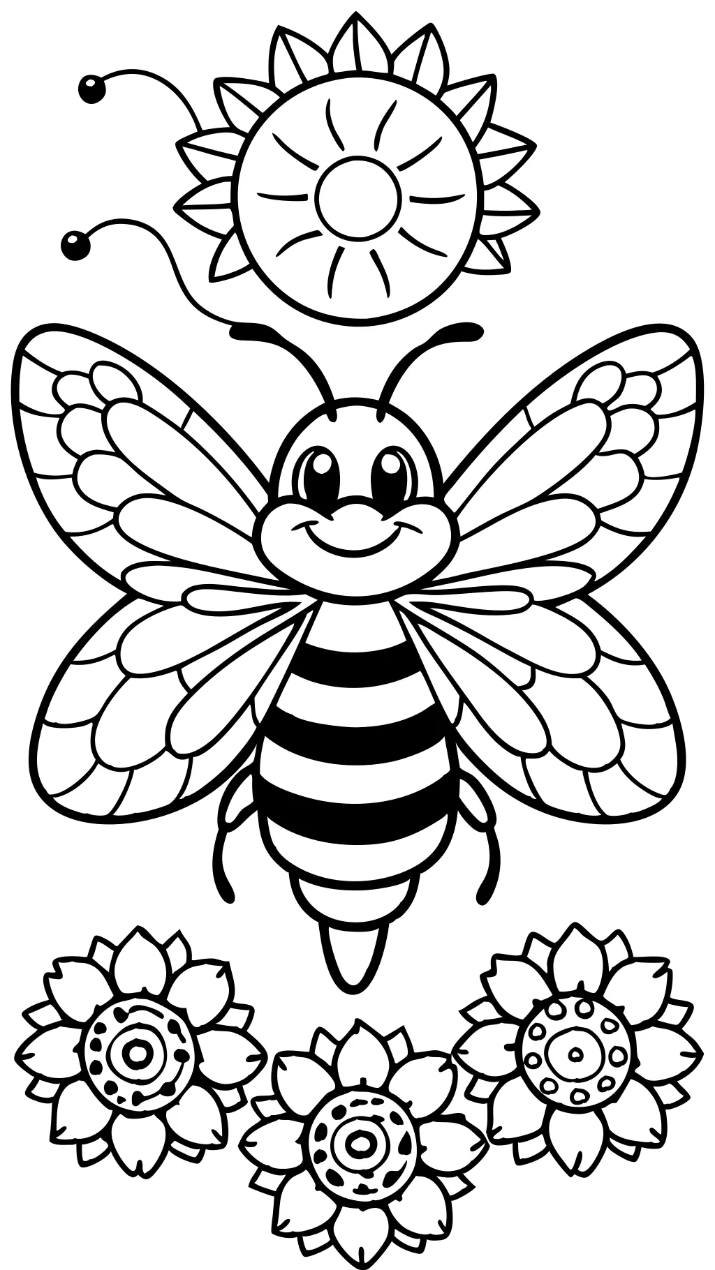 bee coloring page